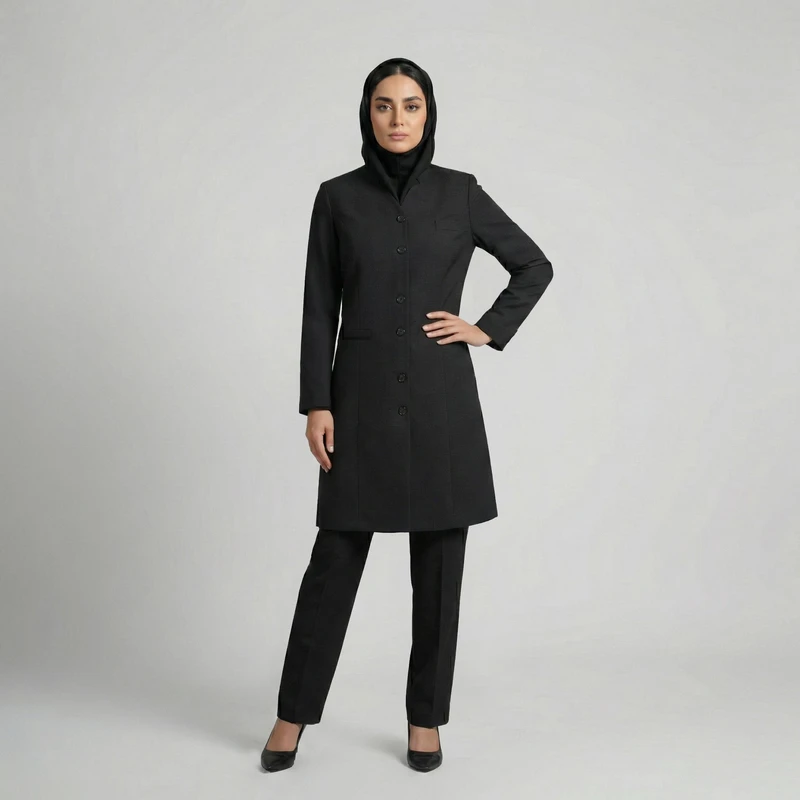 031.webp مانتو و شلوار زنانه السانا مدل رزگل - تصویر 1